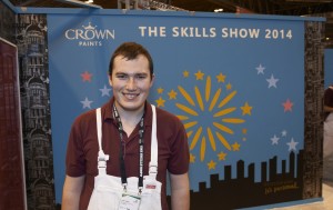 The winner of last year’s Crown Trade Apprentice Decorator of the Year title, Jordan Jeffers of Southern Regional College.