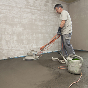 Application of SikaScreed P-24 screed system