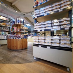 Expona Design luxury vinyl tiles in Natural Brushed Oak and Silvered Driftwood at The Balloon Tree Farm Shop in York