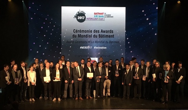 All the winners at the Le Mondial du Bâtiment Innovation Awards at Le Trianon in Paris