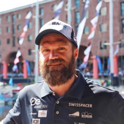 Matthias Eigenmann, sailing for the Ocean Cleanup project