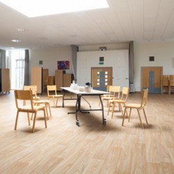 Wood effect vinyl flooring at Reigate Grammar School