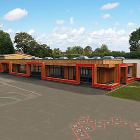Prefabricated single ply roofing for Bromley’s Parish CofE Primary School