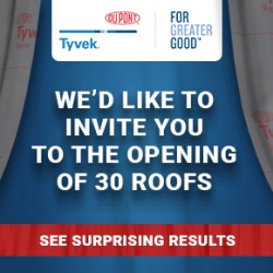 DuPont Tyvek tests water tightness in 30 roofs