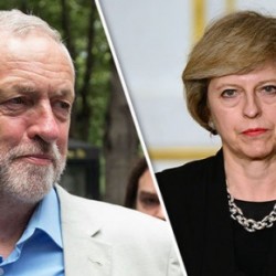 Jeremy Corbyn and Theresa May ahead of the 2017 Snap General Election