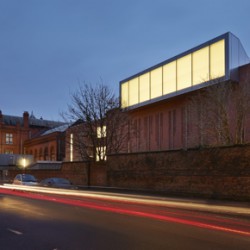 West Elevation Landscape Gallery with Light Well. Whitworth Art Gallery, Manchester, United Kingdom.