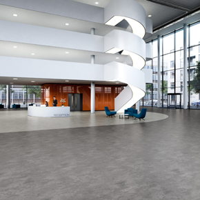 Expona Flow PUR flooring in Light Concrete and Cool Concrete