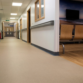 Vinyl safety flooring at Royal Bournemouth Hospital Jigsaw Building