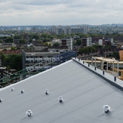 Sika Trocal roofing membrane on Park Plaza Riverbank hotel
