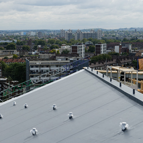 Sika Trocal roofing membrane on Park Plaza Riverbank hotel