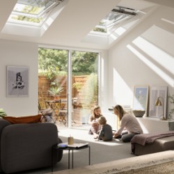 VELUX white-painted roof window