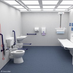 clos-o-mat space to change toilets