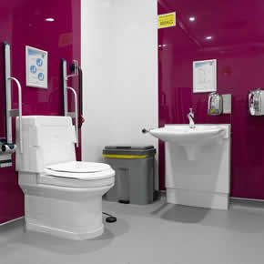 Wash and dry toilets in Cadbury World