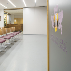 Sika ComfortFloor Pro in at the Royal College of Ophthalmologists in a dusty grey